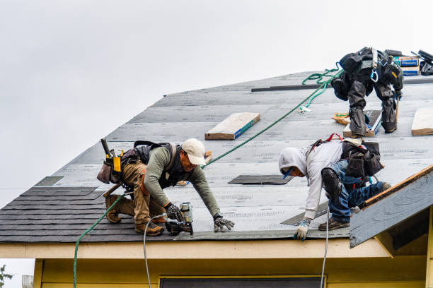 Professional Roofing technician working in Howe, IN